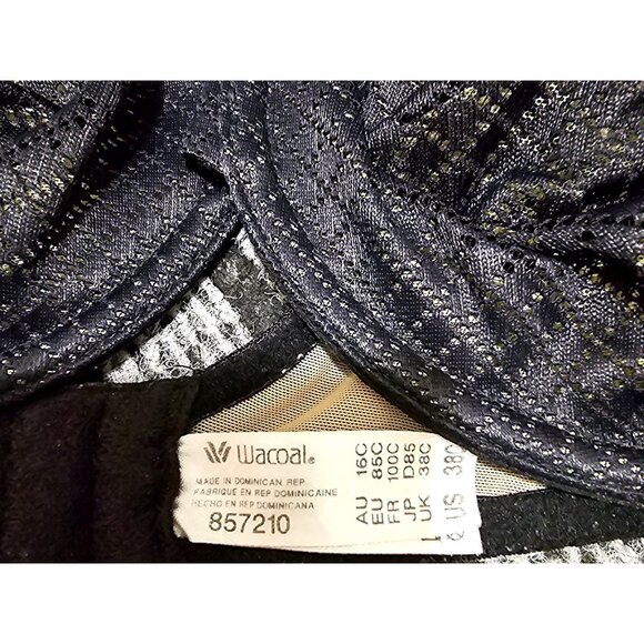 Wacoal Black Lace Underwire Bra Size 38DDD - Picture 3 of 5
